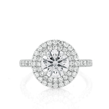Double Halo Diamond Engagement Ring