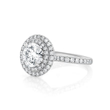 Double Halo Diamond Engagement Ring