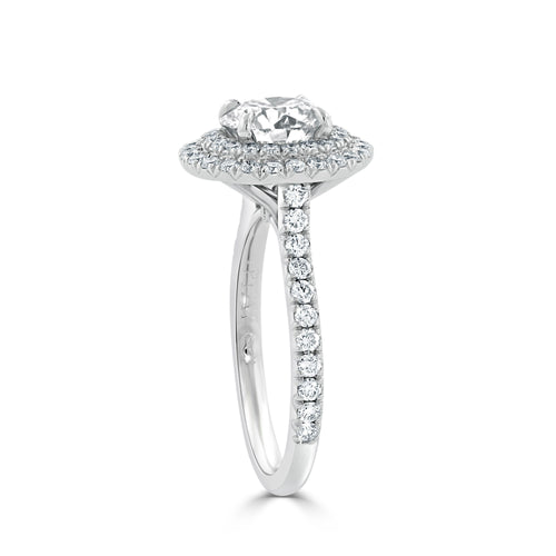 Double Halo Diamond Engagement Ring