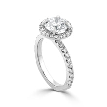 Diamond Brilliant cut halo engagement ring