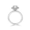 Diamond Brilliant cut halo engagement ring