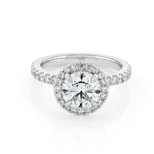 Diamond Brilliant cut halo engagement ring
