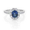 Pamela Ceylon Sapphire and Diamond Cluster Ring