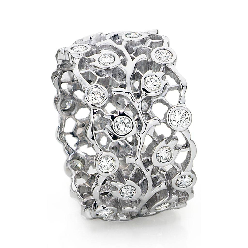 Rosemary diamond lace ring