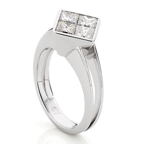 Belinda Princess Cut Invisible Set Ring
