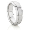 Men's wedding band with bevelled edge