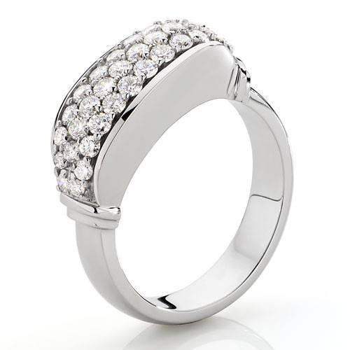 Patricia Three-Row Pave Diamond Ring