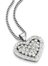 Filled heart diamond pendant