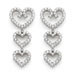 Laura Triple Heart Diamond Earrings