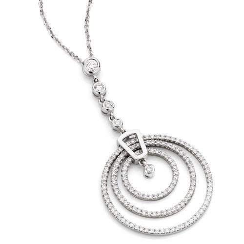 Triple circle diamond pendant